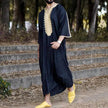 Fashionable and Elegant Fashionable ArabMen's Long Shirt Black Arab  Robe Moroccan Men's Jalabiya