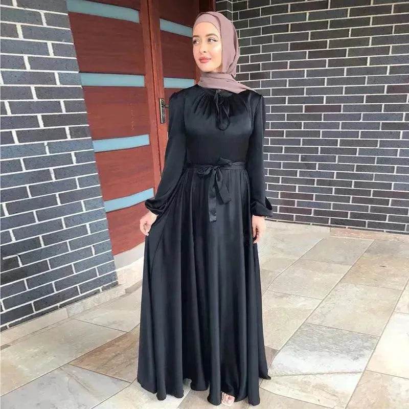 Fashionable Plain Swing Abaya Dress for Beautiful Arab Dubai Turkey Middle Eastern Women