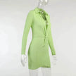 Fashionable Charming New L-neck Twisted Charming Tight-fitting Dress