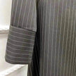 Fashionable Stripe Tunneled Abaya Dress for Elegant Arab Dubai Turkey Middle Eastern women.