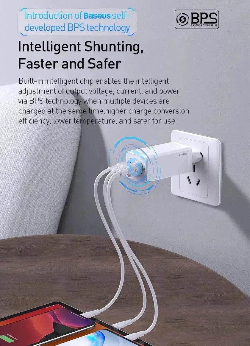 Fast mobile phone charger With USB and Type C port