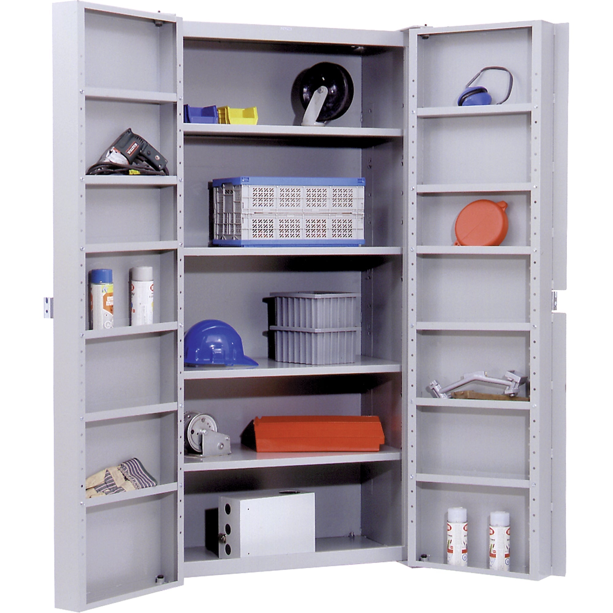 Armoire de rangement à porte profonde, 96,5 cm (L) x 61 cm (P) x 183 cm (H), 4 étagères