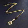 Creative Middle East Drop-shaped Copper Necklace for Wpmen