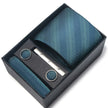 Men's Jacquard Woven Formal Tie Set – Rayon Arrow Necktie with Handkerchief, Tie Clip & Cufflinks | Canada & USA