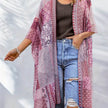 Spring Summer Printed Sun Protection Beach Kimono Cardigan Blouse top Women