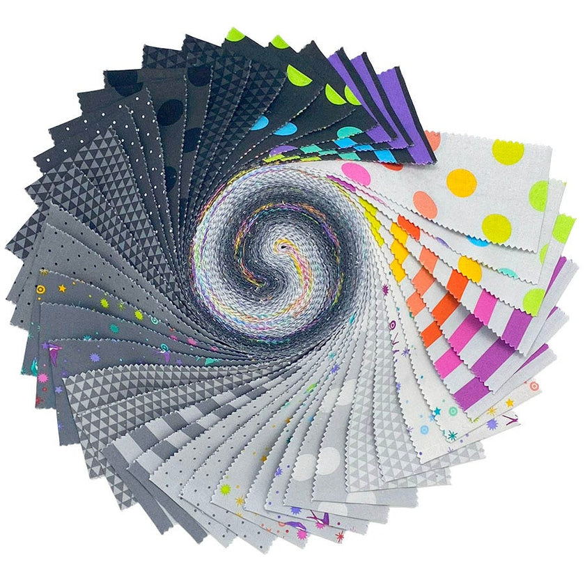 Tula Pink - Entire Collection Graywork 2.5in Design Roll (40pc)