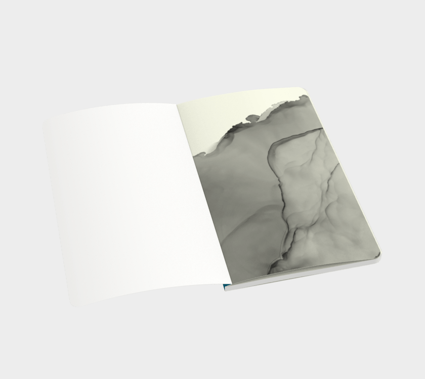 Small | Notebook | Blue Ink Wave