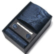 Men's Jacquard Woven Formal Tie Set – Rayon Arrow Necktie with Handkerchief, Tie Clip & Cufflinks | Canada & USA