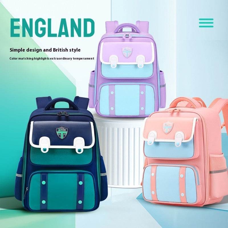 British Style Children Spine Protection water resistant Backpack for School