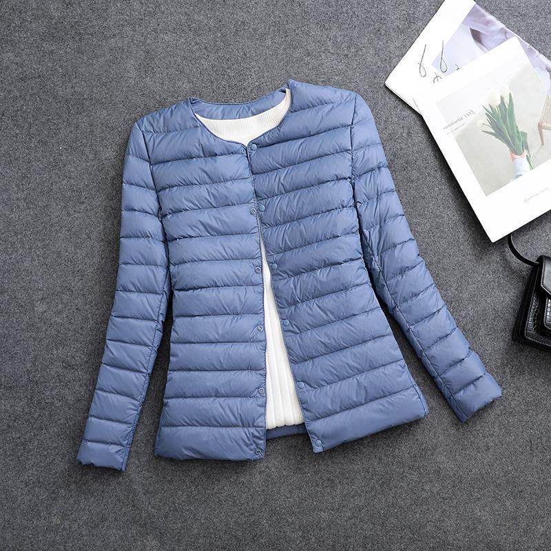 Women's Lightweight Short Inner-wear Round-neck Thermal Jacket