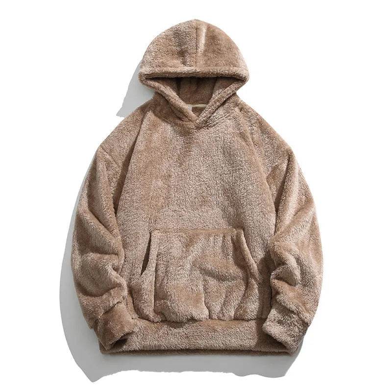 Couple Hoodie – Loose Fit Polyester Solid Color Matching Hoodies