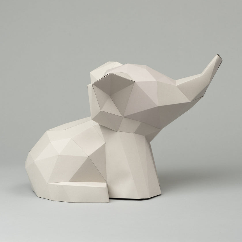 DIY Baby Elephant 3D Origami paper model Kit