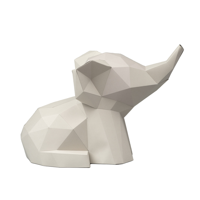 DIY Baby Elephant 3D Origami paper model Kit