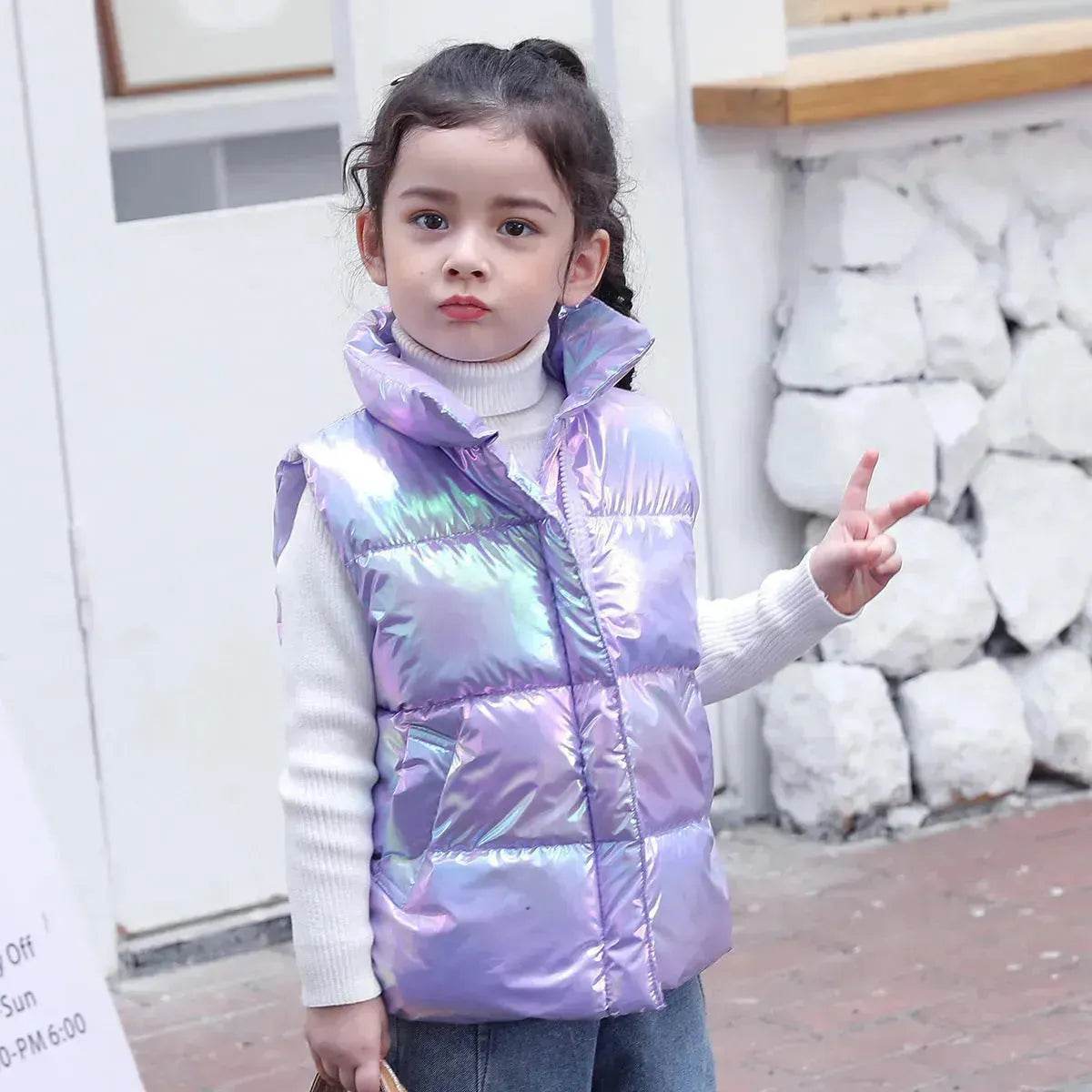 Down Cotton Vest Autumn And Winter Waistcoat Winter Clothing Children Sleeveless Puffer jacket