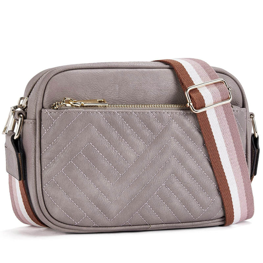 Daily Matching PU Leather Business Commute Zipper Crossbody Bags for women