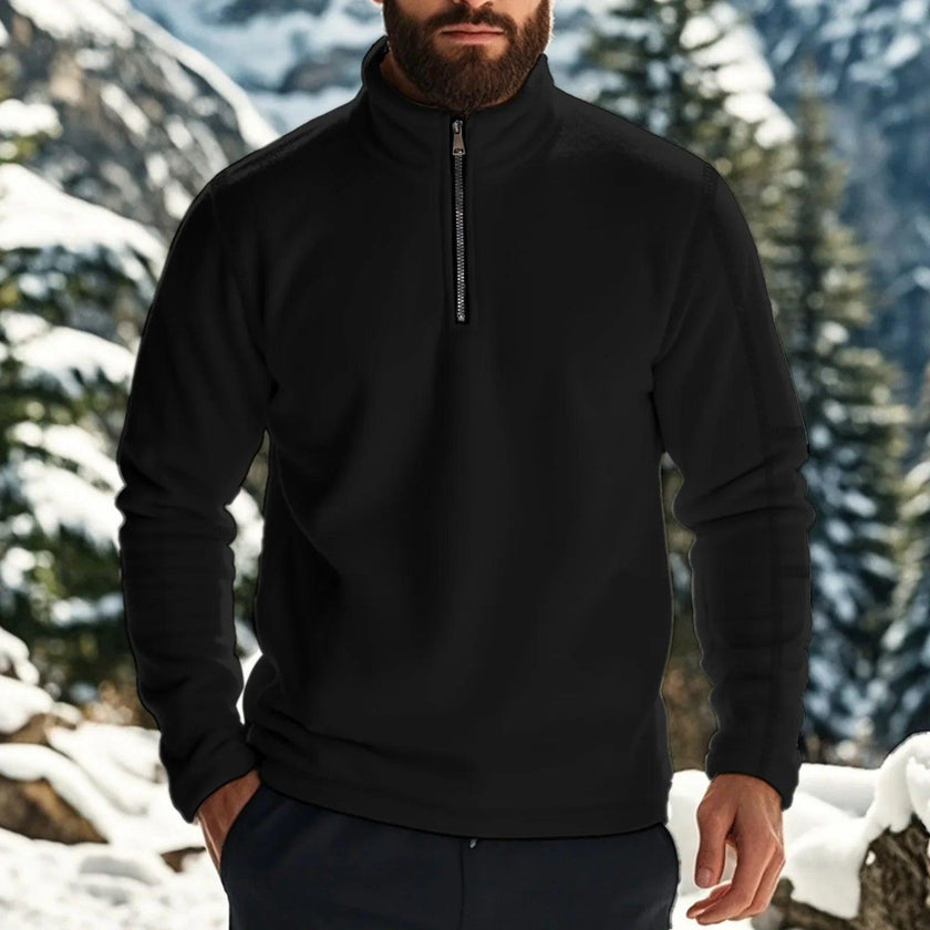 Solid Color Hoodies – Loose Fleece Pullover for Men in Winter