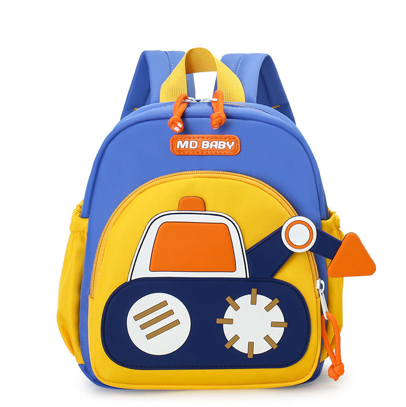 Kids Excavator Backpack – Cute Cartoon School Bag for Boys & Girls (4 Colours)