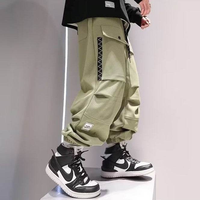Retro Loose Tapered Men's Overalls Baggy Cargo Pant