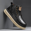 TPESO Retro Mid-Top Boots for Men – Chunky Sole Lace-Up Casual Ankle Boot
