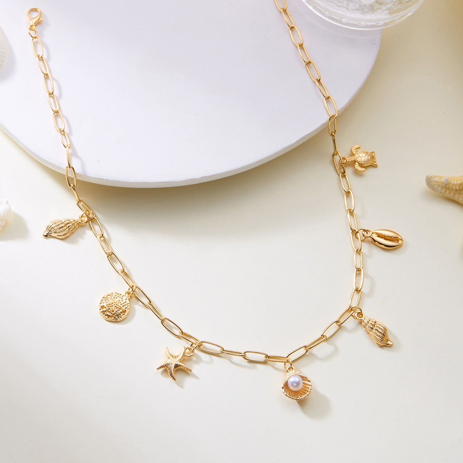 Starfish Conch Shell Turtle Pendant Necklace for Women – Ocean Beach Jewelry | Canada & USA