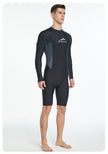 Men's One-Piece Long Sleeve Swimsuit | Sun Protection Quick-Dry Lycra Canada