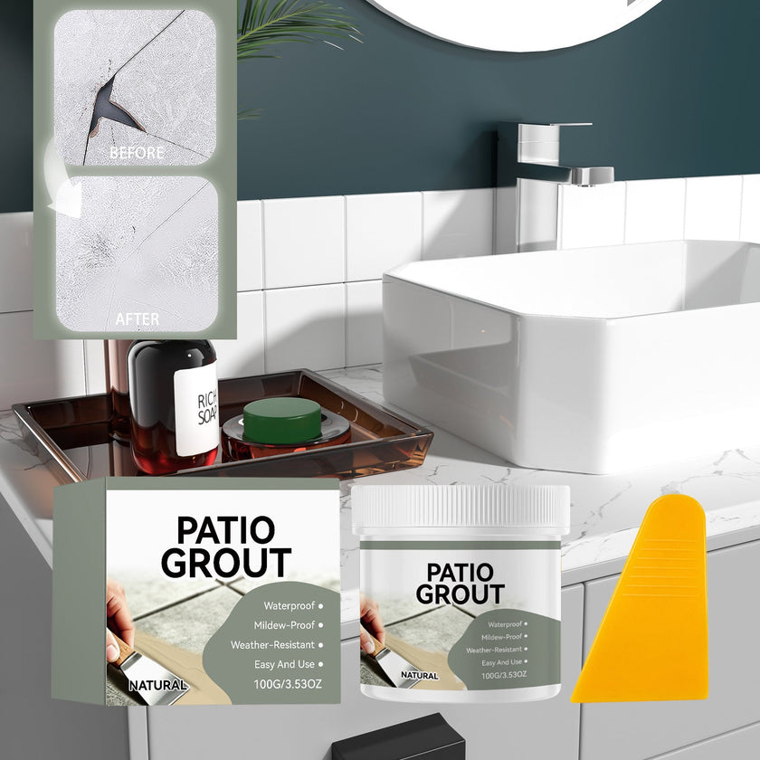 Beige Tile Grout — Waterproof Kitchen Floor Gap Repair & Leak Sealing Sealer (100g Kit)