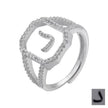Fashion Micro Inlaid Zircon Arab Letters Ring for women