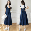Spring And Autumn New Korean Style Casual All-matching Jeans Suspender Dress