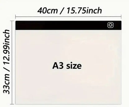 LED Light Pad Drawing Board for Tracing – Adjustable Brightness, A2/A3/A4/A5