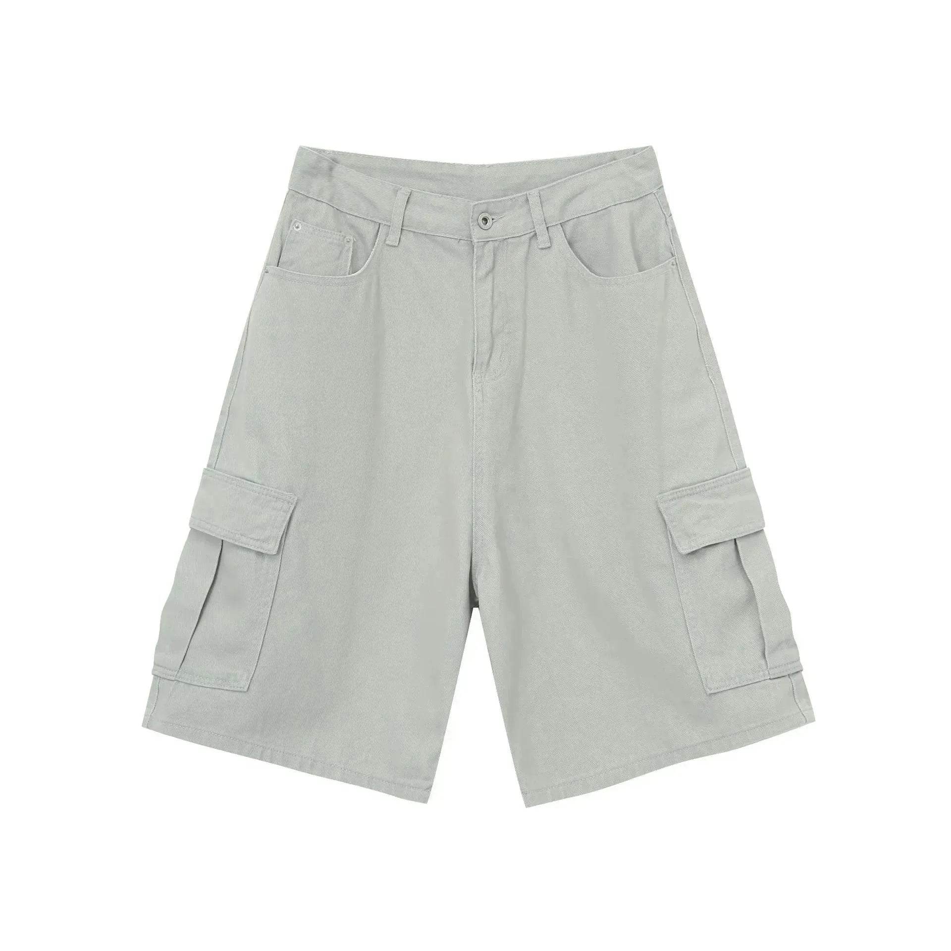Men's Baggy Dad Shorts Jeans Denim Summer New Straight Wide-leg Workwear Denim Shorts  for Men Loose Leisure All-matching Shorts