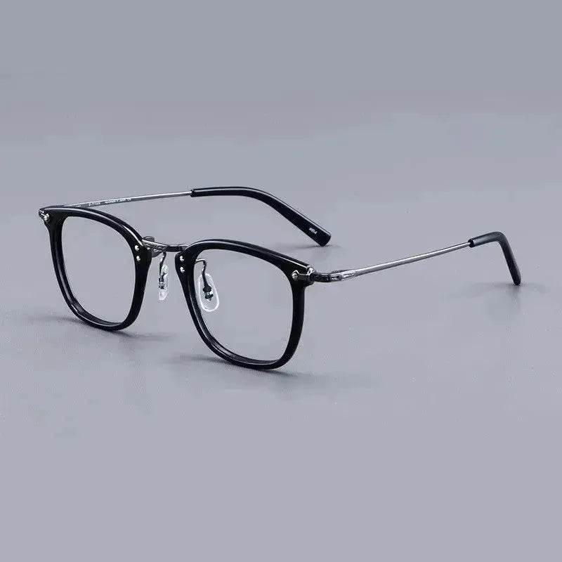 Pure Titanium Vintage Rectangle Crystal Transparent Myopia Glasses Reading  Unisex Spectacle Frame Designer Eyeglasses GMS806 Eyewear
