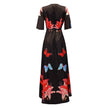 Summer Casual Vacation Style V-Neck Printed Dress