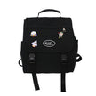 Japanese Style High School Girls Backpack – JK Fashion Nylon Waterproof School Bag (Black, White, Light Blue)