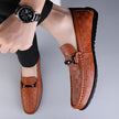 Men's Slip-On Leather Loafers | Wide Width Business Casual Shoes Canada USA | Sizes 36–46