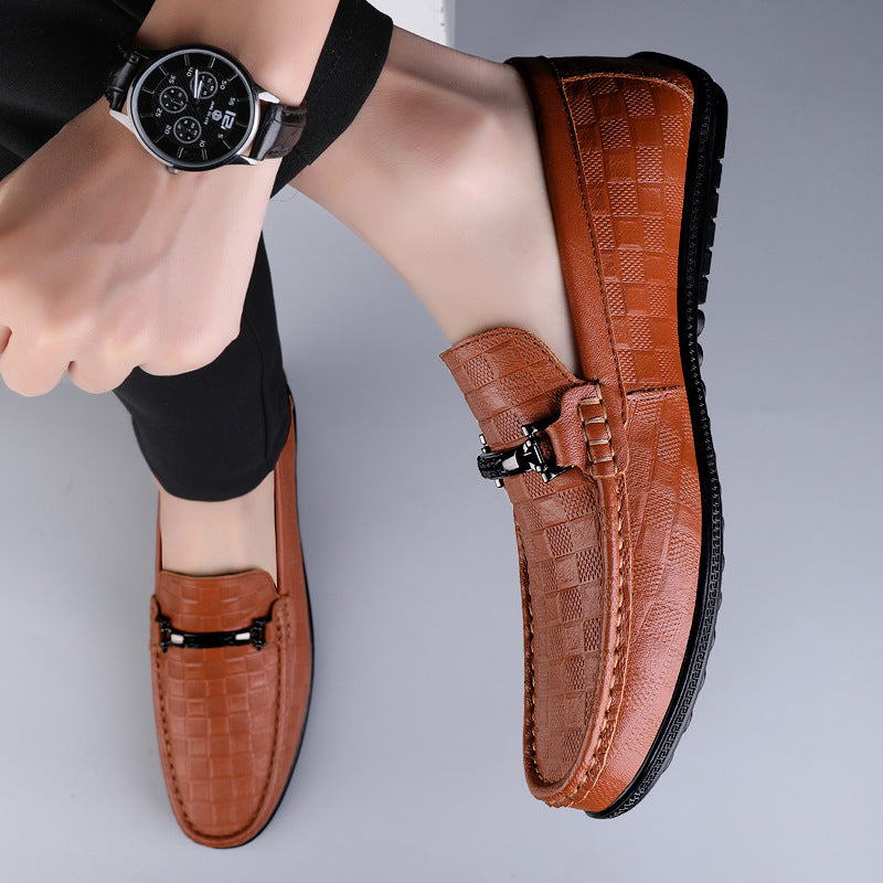 Men's Slip-On Leather Loafers | Wide Width Business Casual Shoes Canada USA | Sizes 36–46
