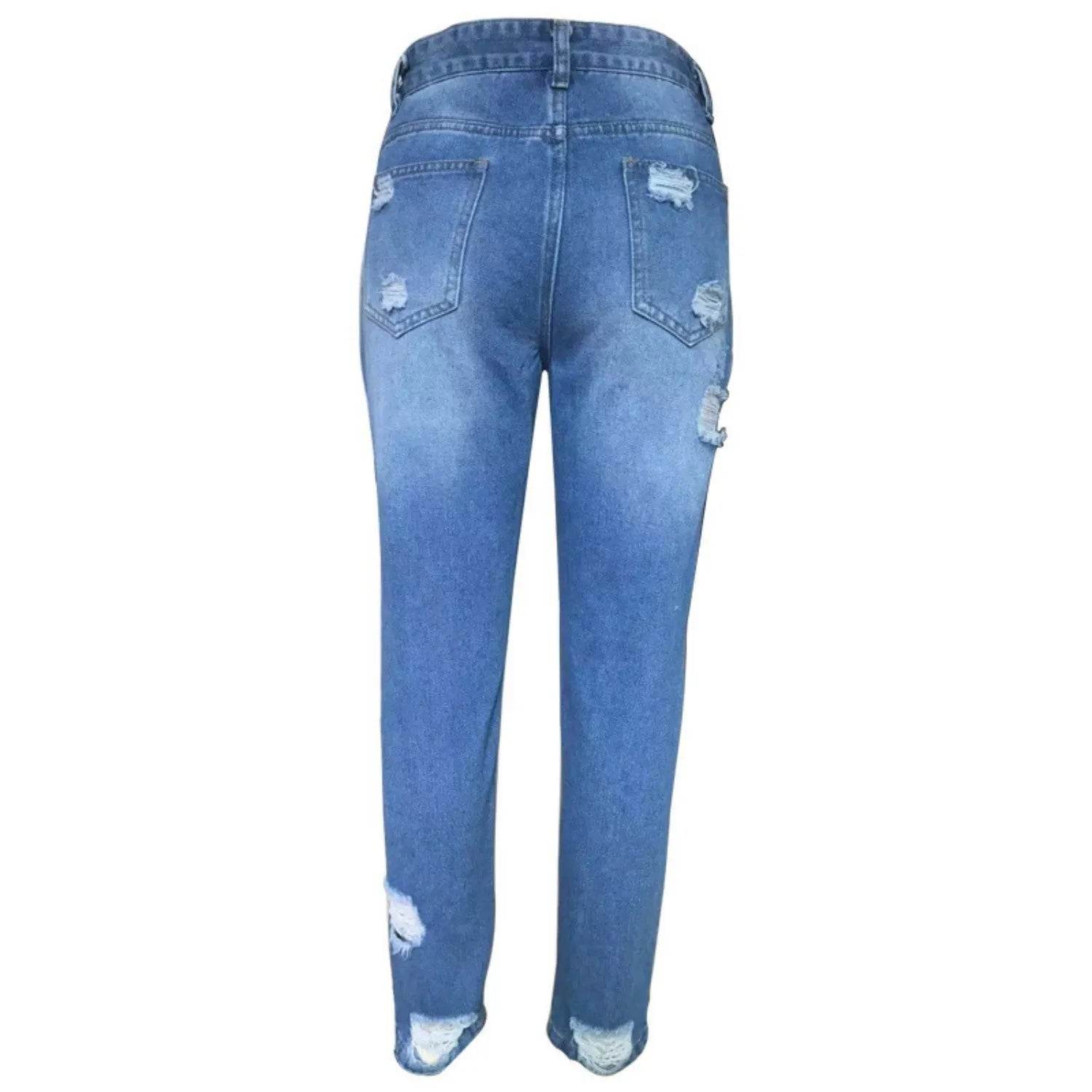 Ripped Slim Fit Baggy Jeans Pant For Women