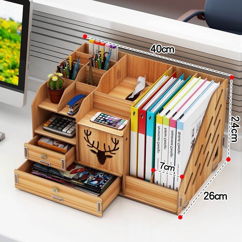 Minimalist Wooden Desk Organizer Office Table Organizer