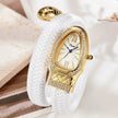 Snake Watch Fashion,  Quartz Watch With Diamond Leather Strap