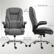 Hayden Executive Office Chair with Flip-up Armrest-Dark Grey