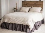 Pure Linen Washed Fabric Duvet Cover and Bed Sheet Set