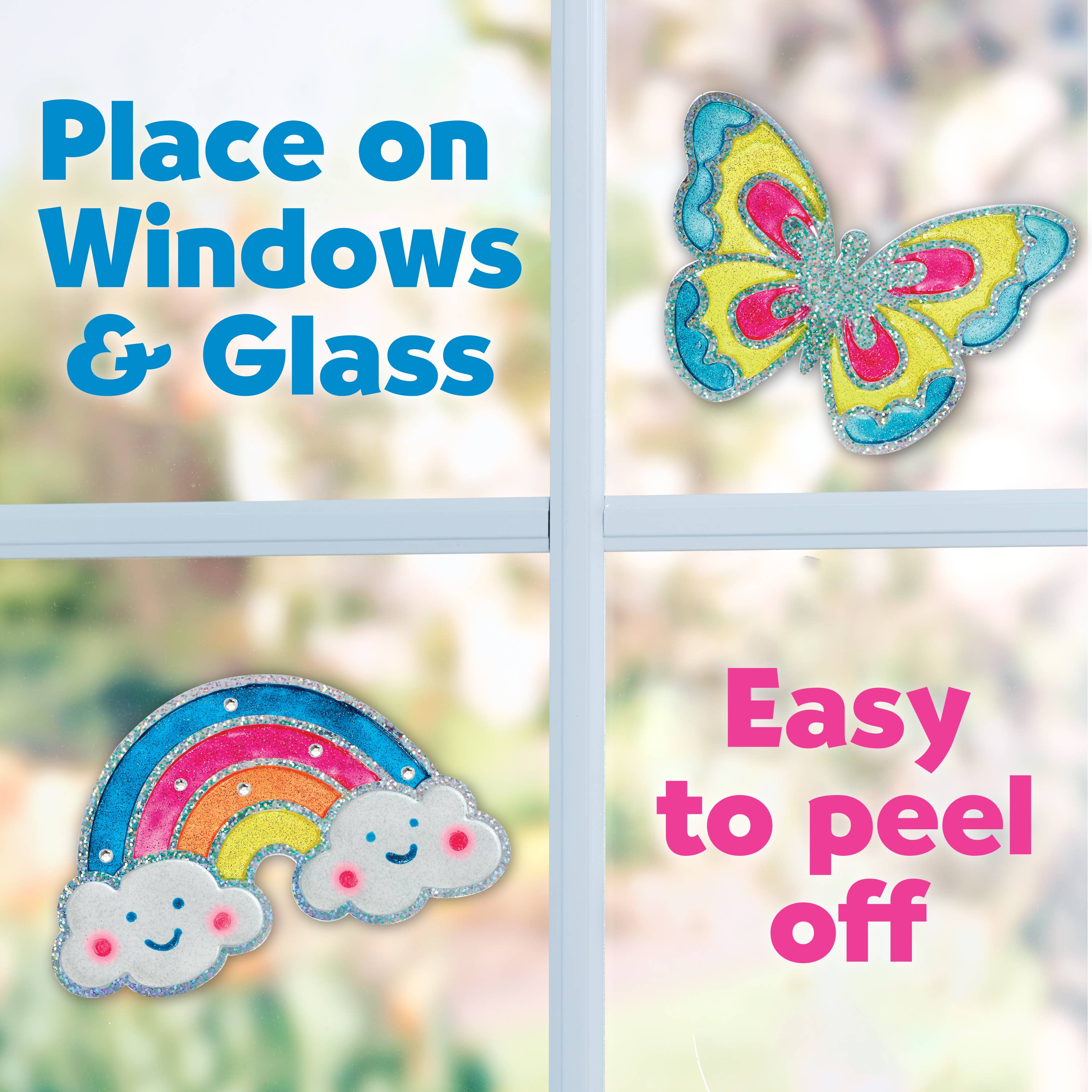 Faber-Castell / Creativity for Kids - Easy Sparkle Window Art Mini Kit Craft Kit for Kids