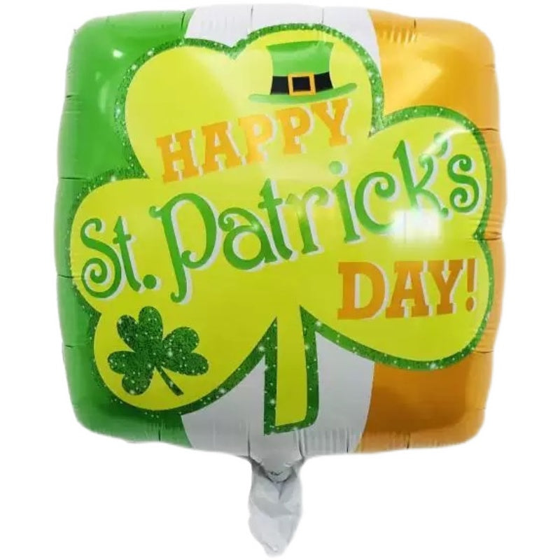 St. Patrick's Day Foil Balloons – Shamrock, Beer Mug & Irish Flag