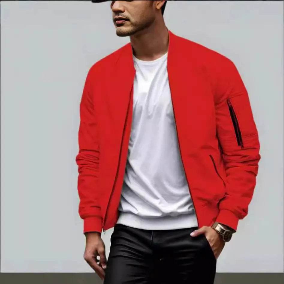 Men's Casual Baseball Varsity Jacket Spring And Autumn
