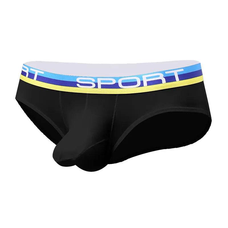 Silk Quick dry Breathable Ball sack Briefs with Pouch underwear men.