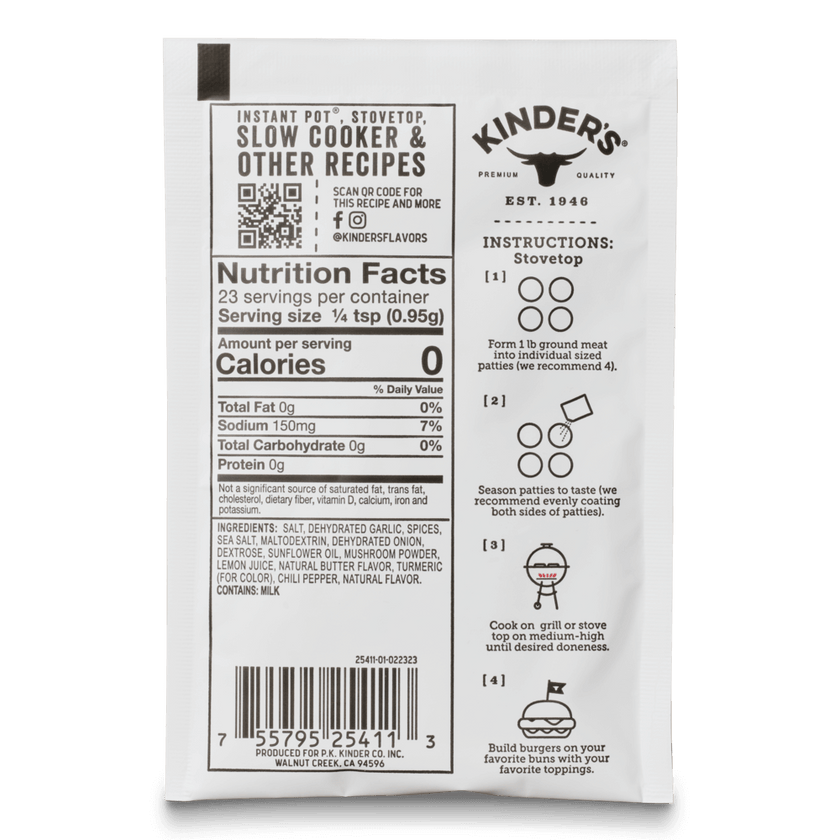 Kinder's Buttery Burger Blend Seasoning
