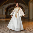 Festival Evening Party Mesh Embroidered Sequins Robe Abaya Dress for Arab Turkey Dubai Middle Eastern Women.