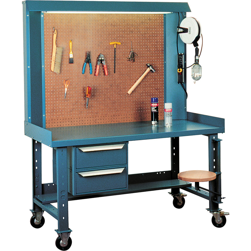 Maxi-Bench Workstation, Steel/Wood Surface, 60