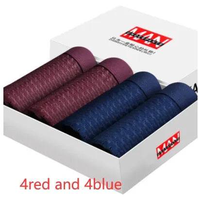 SKY HERO Men's Boxer Briefs – 4-Pack Ice Silk Breathable Underwear (L–4XL)