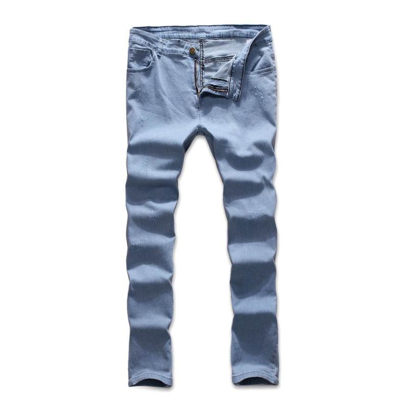 Fashion Trend Men Blue Denim Trousers Jeans