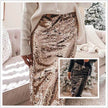 Sequined Glittering Hip A Line Pencil Midi Skirt